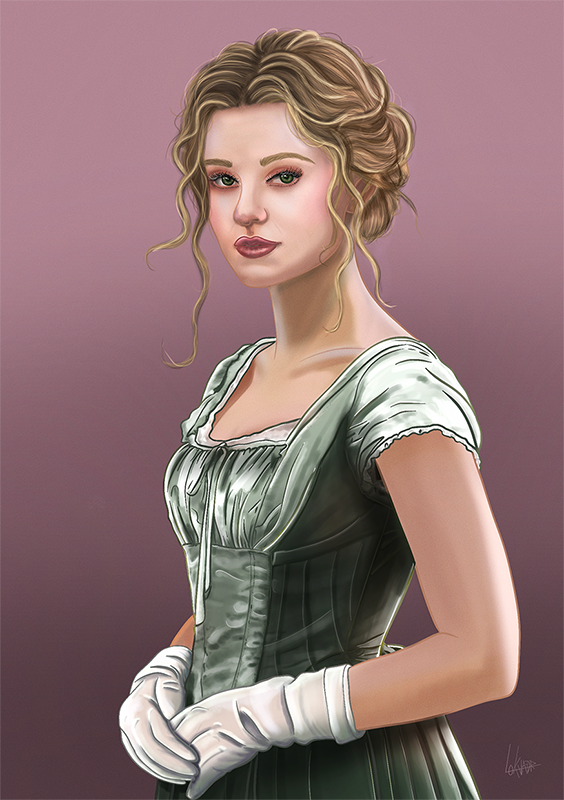 Charakterkarte Amelia von Der Schwur der Regency-Ladys von Melisa David gezeichnet von Visions.of.lokvadr